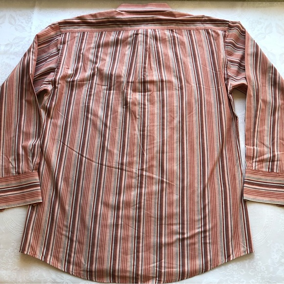 Empra Brown Stripes Western Style Shirt Men’s Size XL Long Sleeves Button-Down - Picture 2 of 15